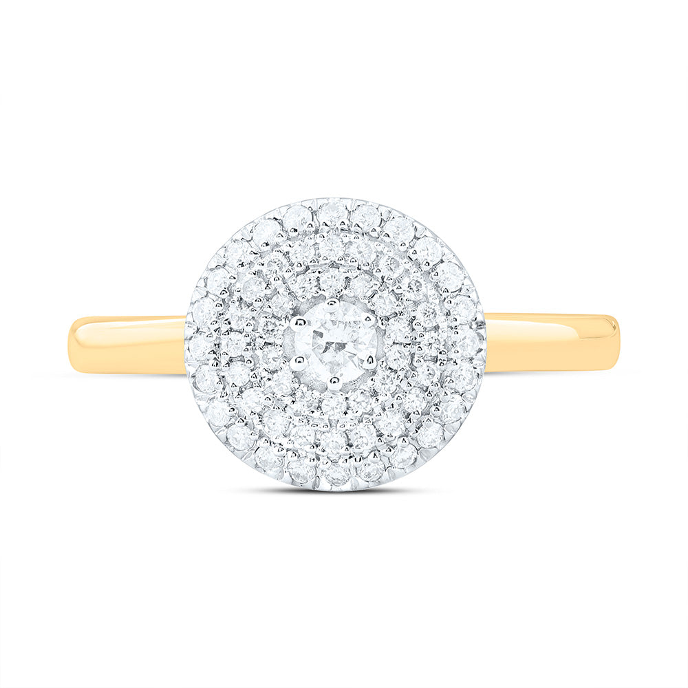 10K Yellow Gold 1/3Cttw Natural Diamond Cn Fashion Round Ring