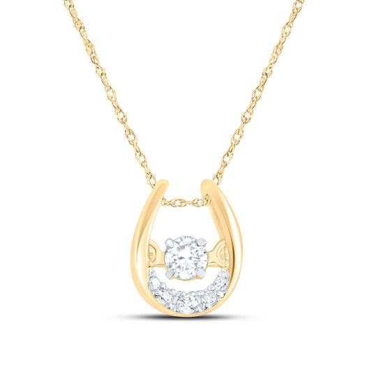14K Yellow Or White Gold 1/10 Cttw Natural Diamond Cn Fashion Pendant
