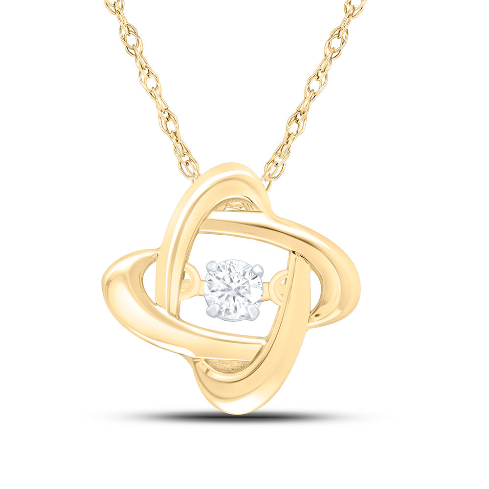 14K Yellow Or White Gold 1/12Cttw Natural Diamond Cn Fashion Pendant
