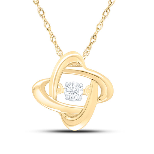 14K Yellow Or White Gold 1/12Cttw Natural Diamond Cn Fashion Pendant