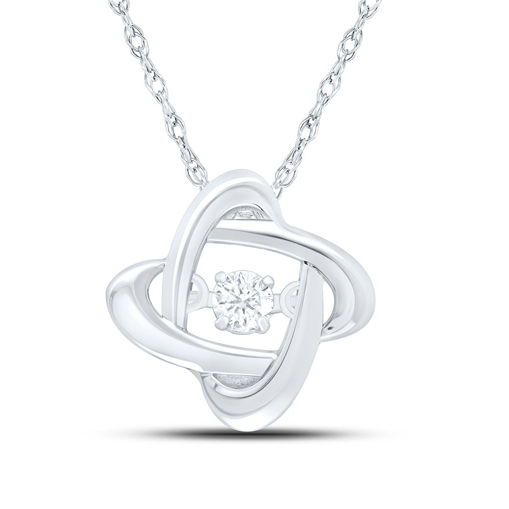 14K Yellow Or White Gold 1/12Cttw Natural Diamond Cn Fashion Pendant