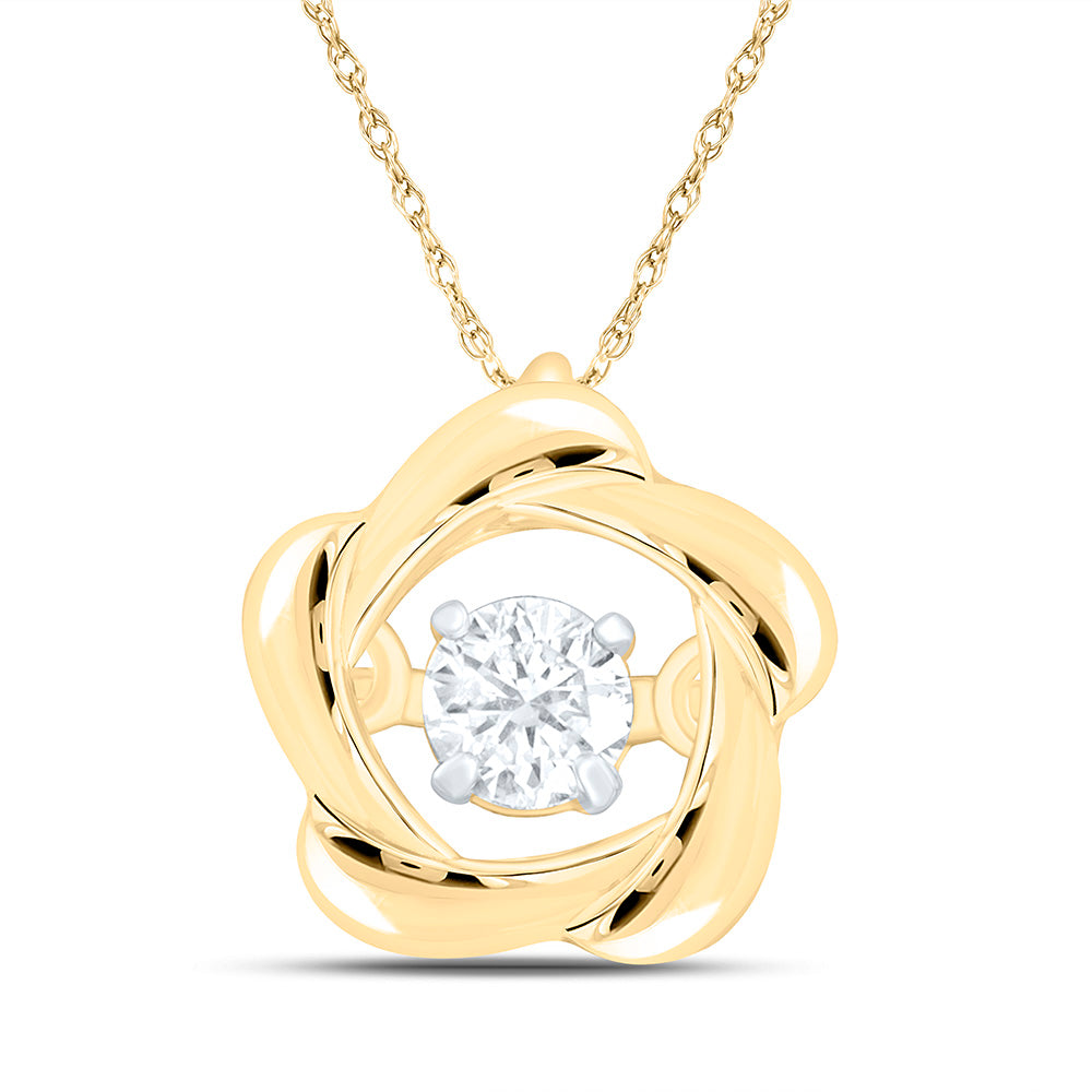 14K Yellow Or White Gold 1/12Cttw Natural Diamond Cn Fashion Pendant