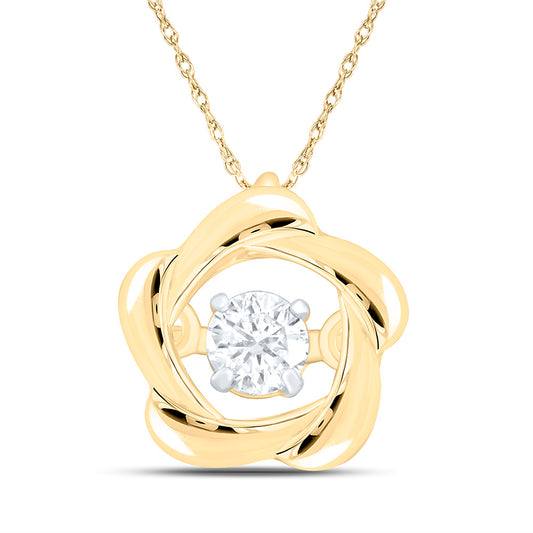 14K Yellow Or White Gold 1/12Cttw Natural Diamond Cn Fashion Pendant