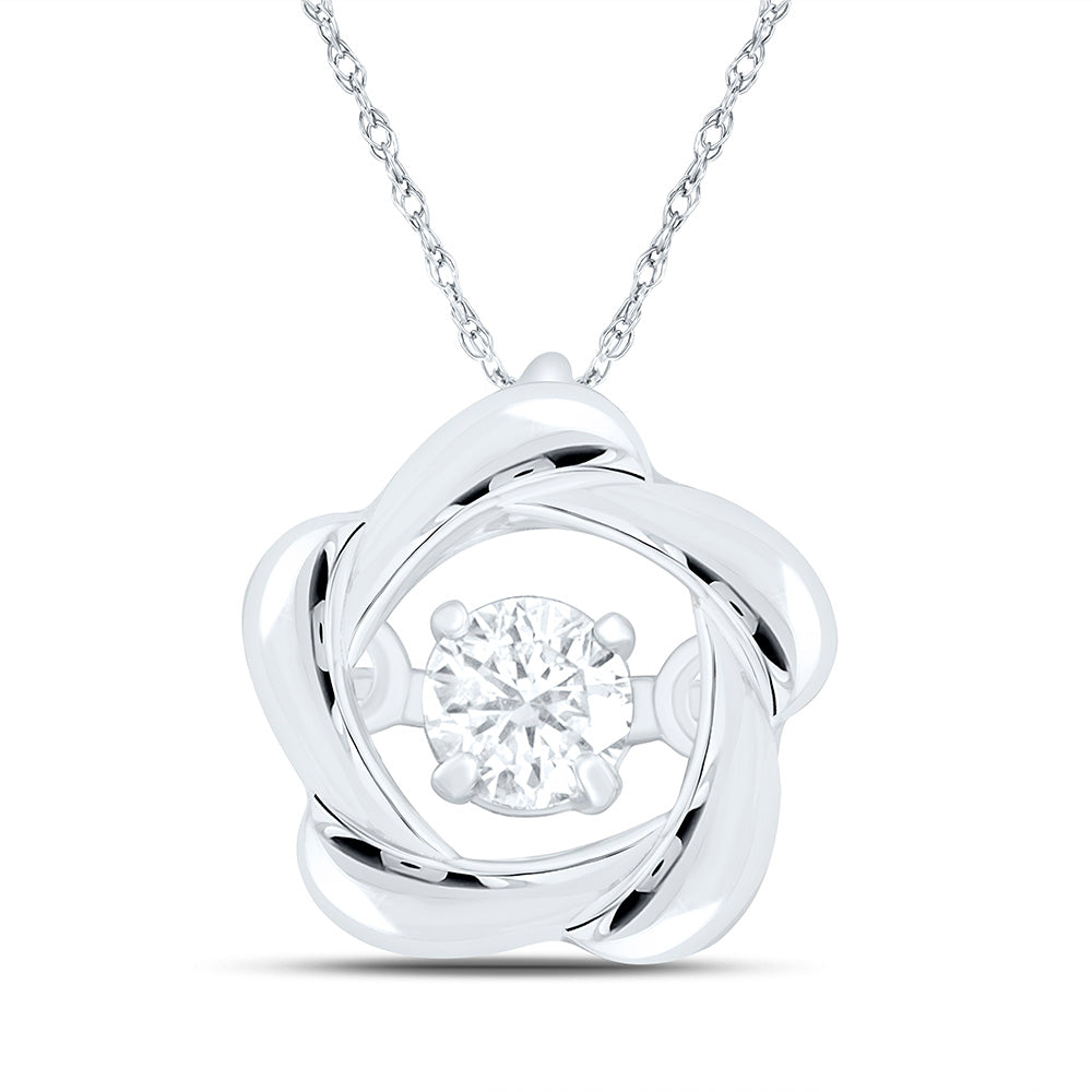 14K Yellow Or White Gold 1/12Cttw Natural Diamond Cn Fashion Pendant