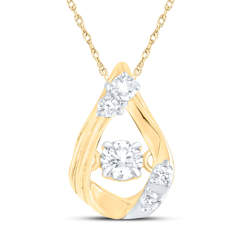 14K Yellow Or White Gold 1/8Cttw Natural Diamond Cn Fashion Pendant