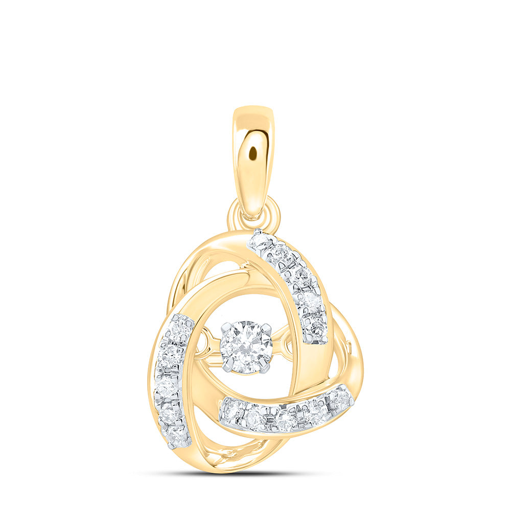 14K Yellow Or White Gold 1/6Cttw Natural Diamond Cn Fashion Pendant