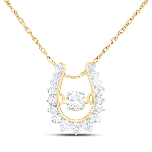 14K Yellow Or White Gold 1/5Cttw Natural Diamond Cn Fashion Pendant