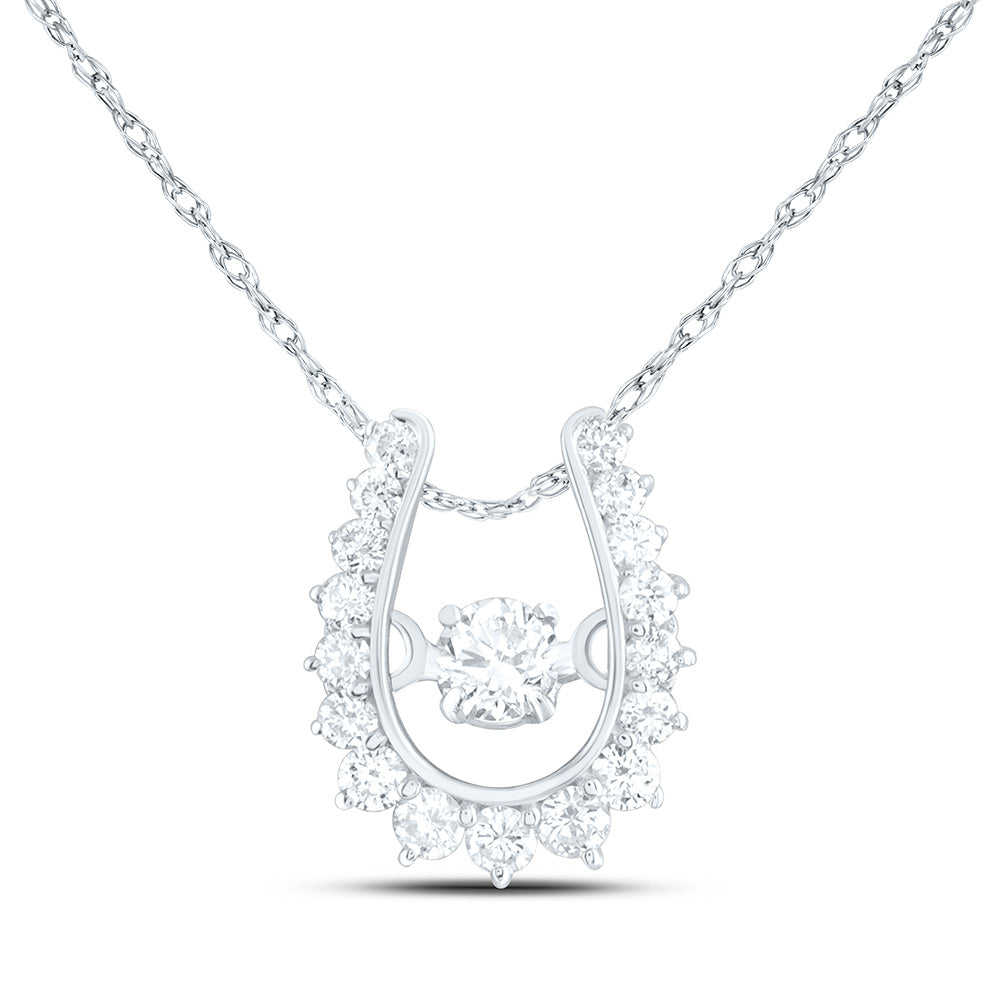 14K Yellow Or White Gold 1/5Cttw Natural Diamond Cn Fashion Pendant