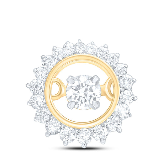 14K Yellow Or White Gold 1/6Cttw Natural Diamond Cn Fashion Round Pendant