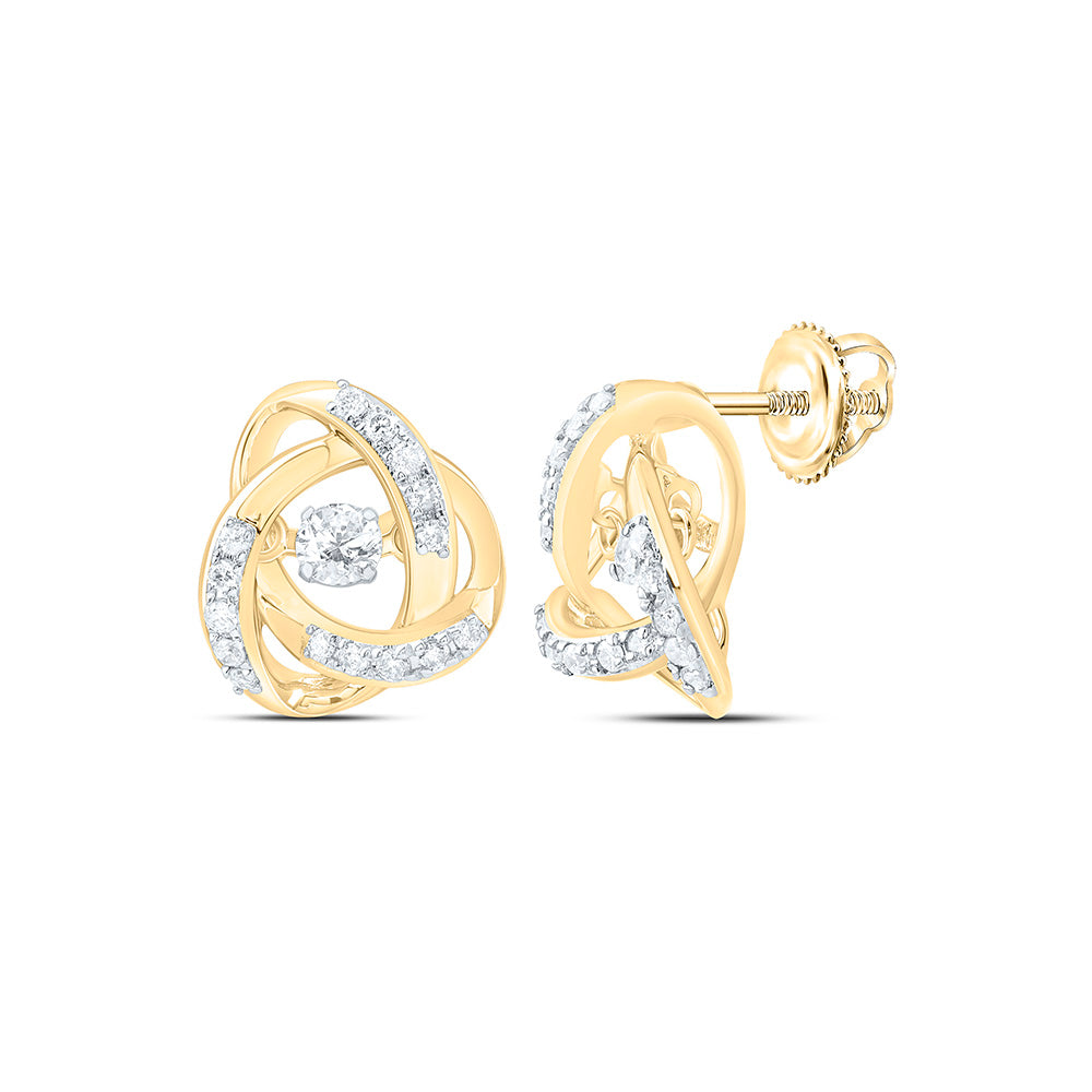 14K Yellow Or White Gold 1/4Cttw Natural Diamond Cn Fashion Earring