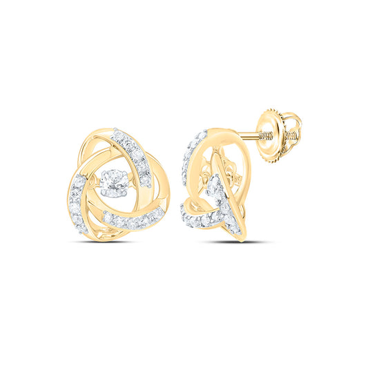 14K Yellow Or White Gold 1/4Cttw Natural Diamond Cn Fashion Earring