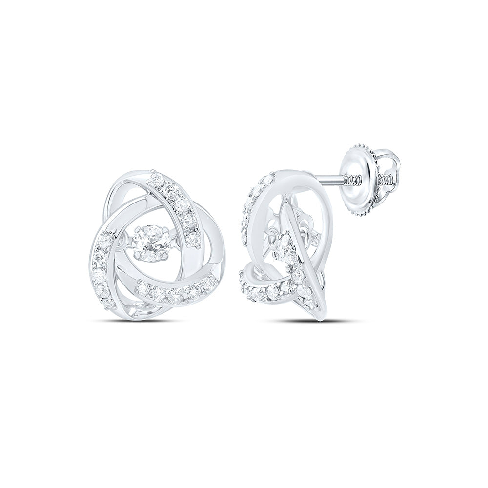 14K Yellow Or White Gold 1/4Cttw Natural Diamond Cn Fashion Earring