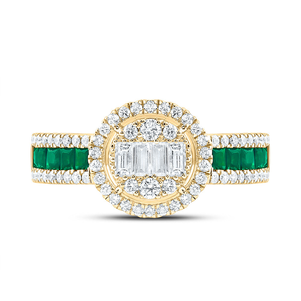 14K Yellow Or White Gold 5/8Cttw Natural Diamond Ana M Princess Natural Gem Round Ring