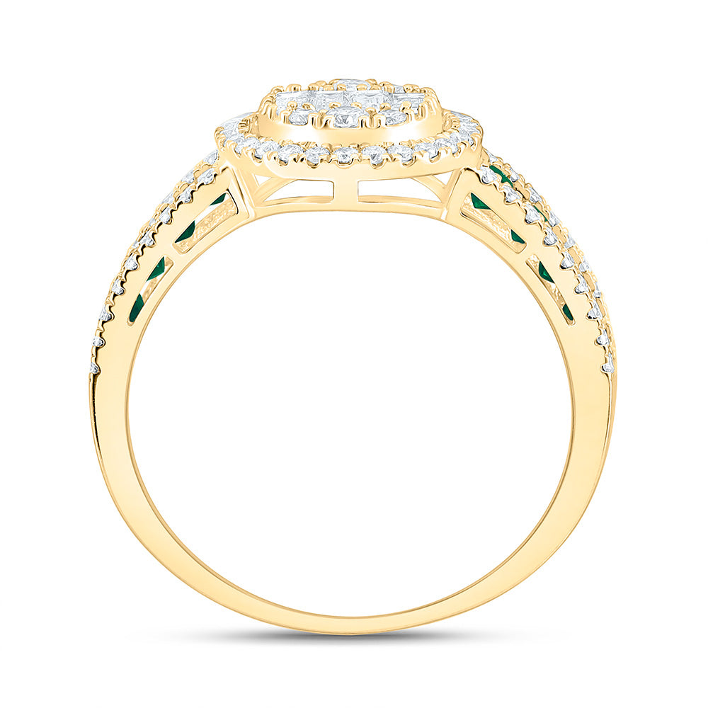 14K Yellow Or White Gold 5/8Cttw Natural Diamond Ana M Princess Natural Gem Round Ring