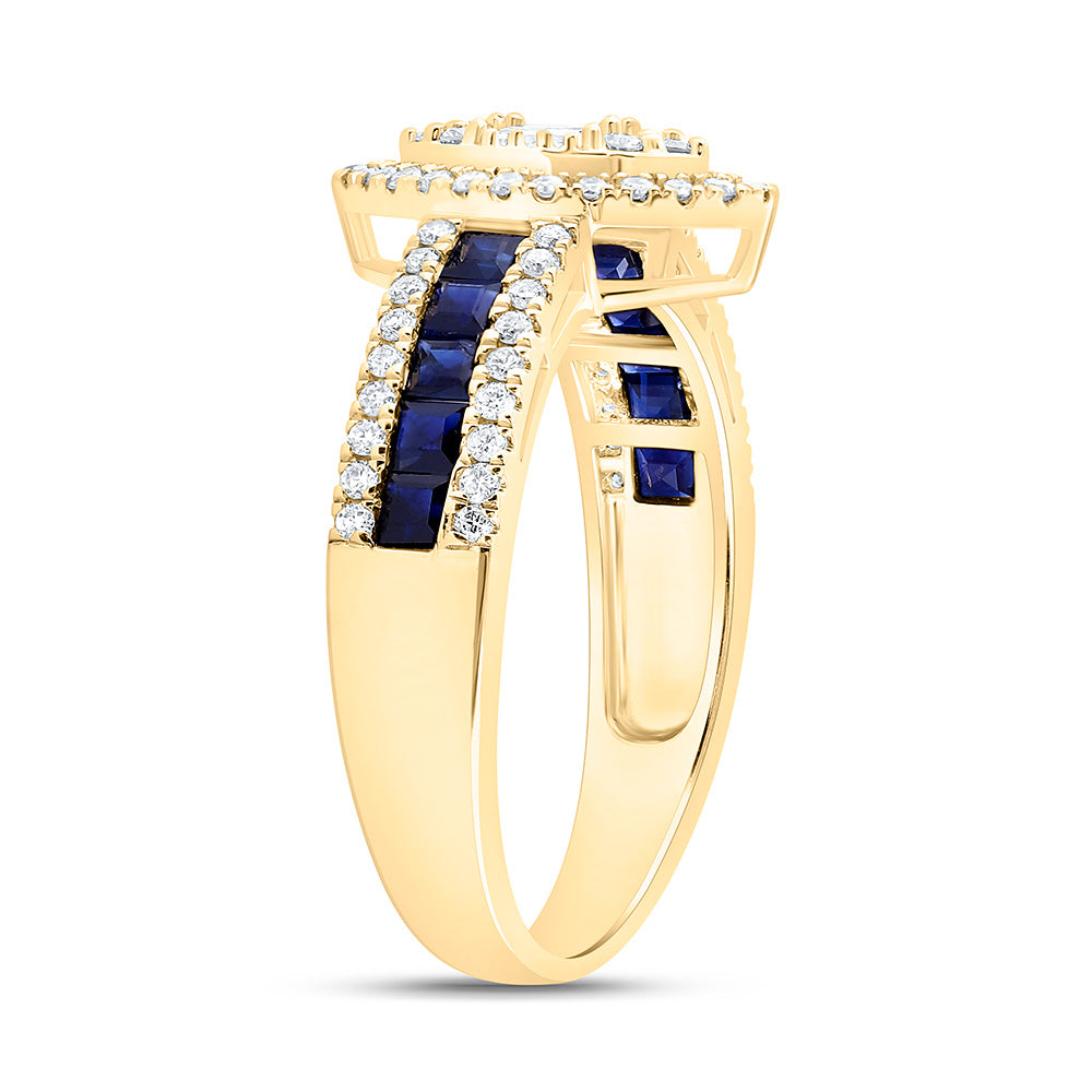14K Yellow Or White Gold 3/8Cttw Natural Diamond Ana M Princess Natural Gem Marquise Ring