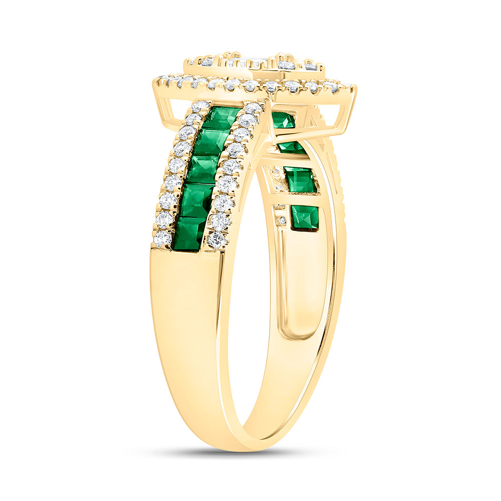 14K Yellow Or White Gold 3/8Cttw Natural Diamond Ana M Princess Natural Gem Marquise Ring