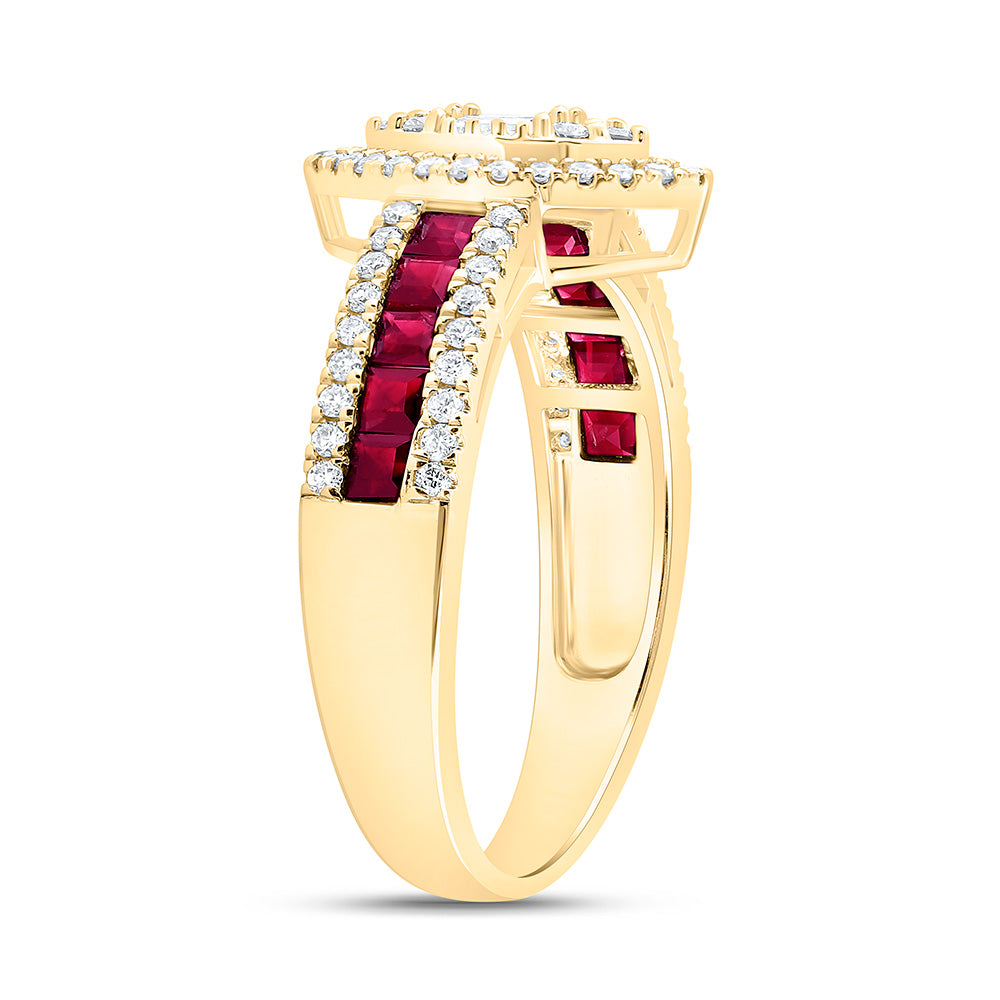 14K Yellow Or White Gold 3/8Cttw Natural Diamond Ana M Princess Natural Gem Marquise Ring