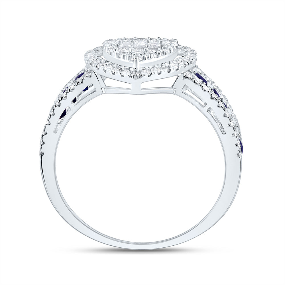 14K Yellow Or White Gold 5/8Cttw Natural Diamond Ana M Princess Natural Gem Heart Ring