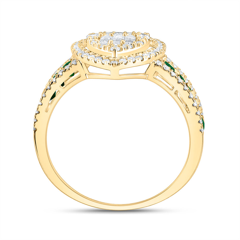 14K Yellow Or White Gold 5/8Cttw Natural Diamond Ana M Princess Natural Gem Heart Ring