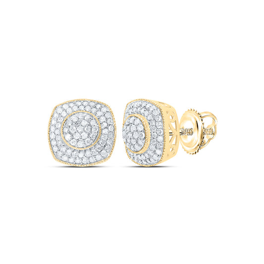 10K Yellow Gold 1/2Cttw Natural Diamond Nk Fashion Cushion Earring