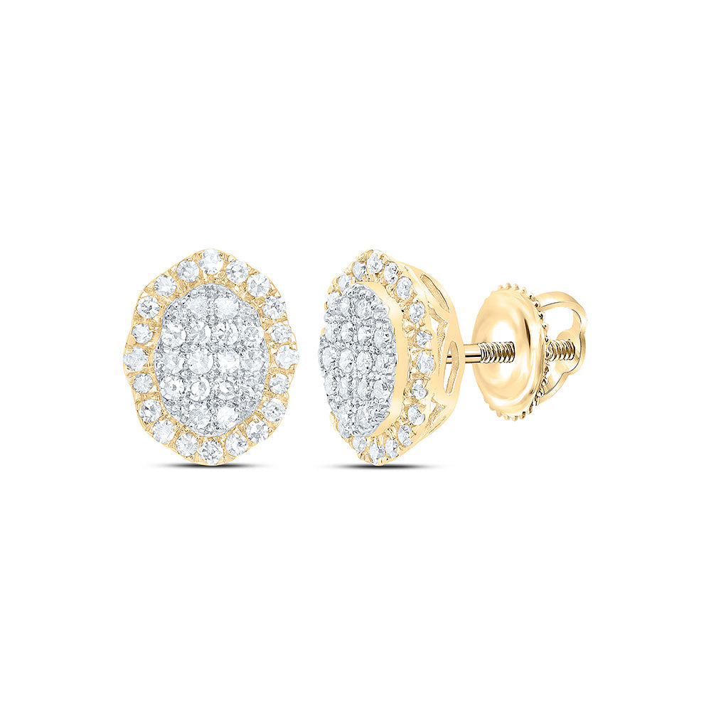 10K Yellow Gold 1/3Cttw Natural Diamond Nk Fashion Earring