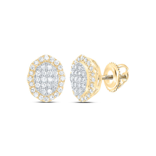 10K Yellow Gold 1/3Cttw Natural Diamond Nk Fashion Earring