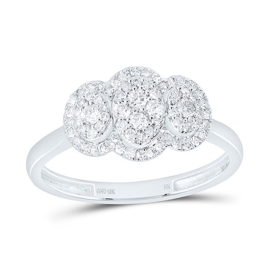 10K Yellow Or White Gold 3/8Cttw Natural Diamond Nk Fashion Ring