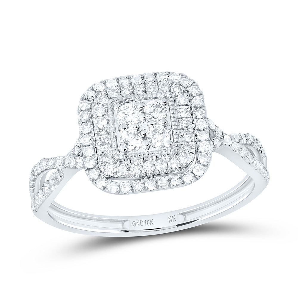 10K Yellow Or White Gold 1/2Cttw Natural Diamond Nk Fashion Ring