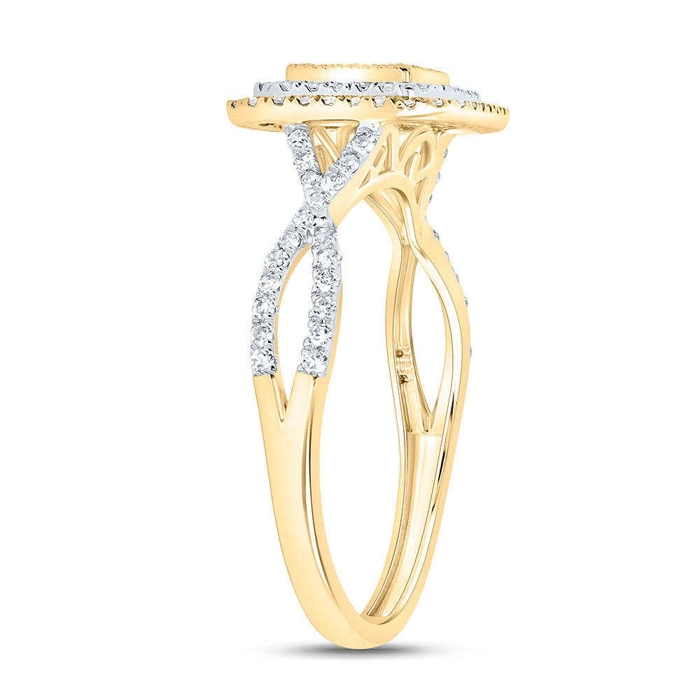 10K Yellow Or White Gold 1/2Cttw Natural Diamond Nk Fashion Ring
