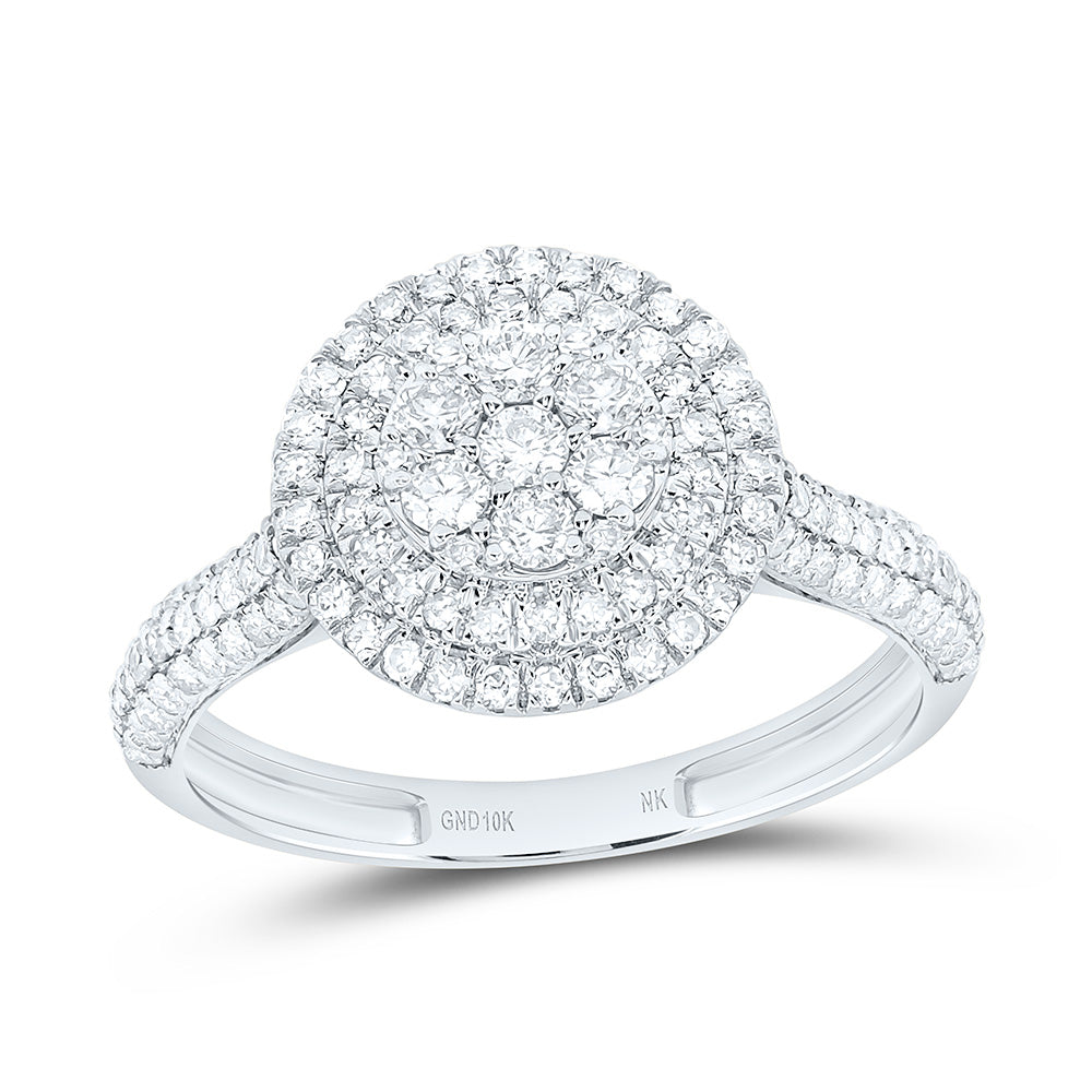 10K Yellow Or White Gold 5/8Cttw Natural Diamond Nk Fashion Round Ring