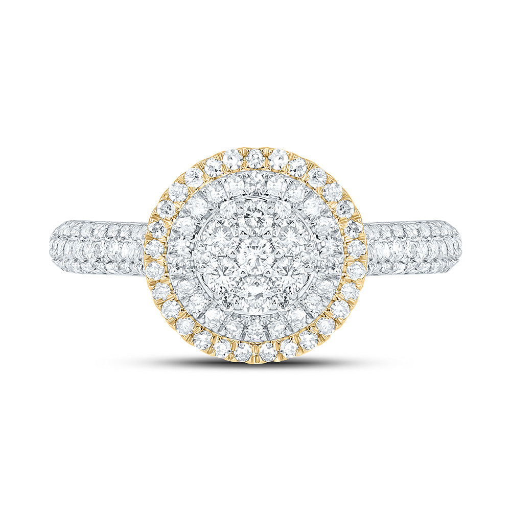 10K Yellow Or White Gold 5/8Cttw Natural Diamond Nk Fashion Round Ring
