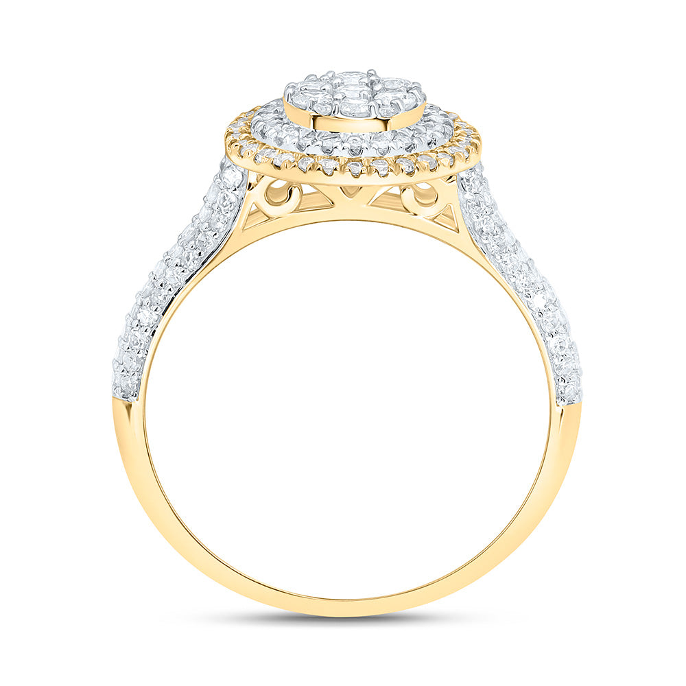 10K Yellow Or White Gold 5/8Cttw Natural Diamond Nk Fashion Round Ring