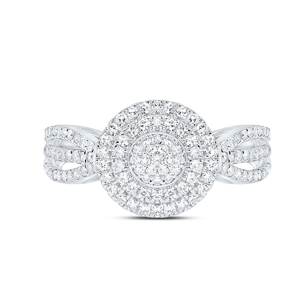14K Yellow Or White Gold 1/2Cttw Natural Diamond Nk Fashion Round Ring