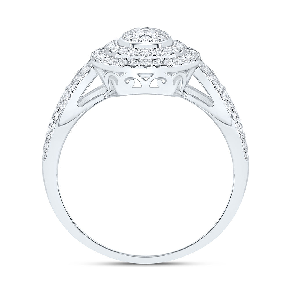14K Yellow Or White Gold 1/2Cttw Natural Diamond Nk Fashion Round Ring