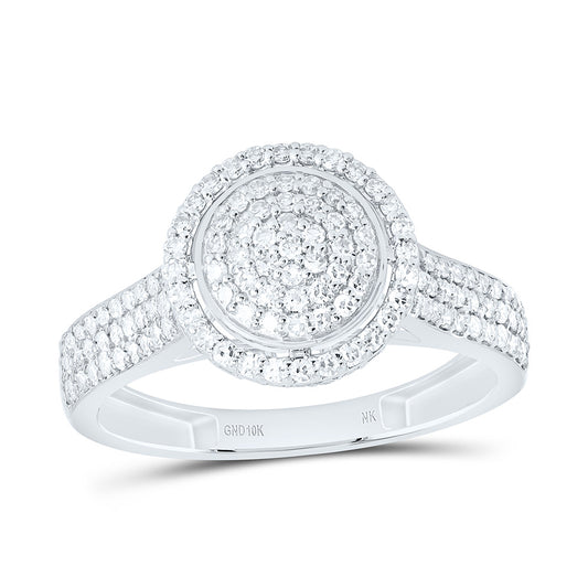 10K Yellow Or White Gold 5/8Cttw Natural Diamond Nk Fashion Round Ring