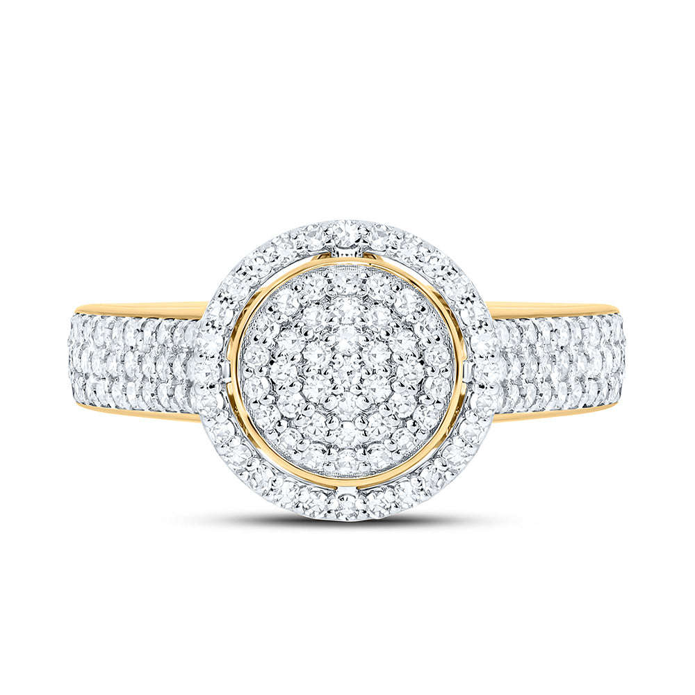 10K Yellow Or White Gold 5/8Cttw Natural Diamond Nk Fashion Round Ring