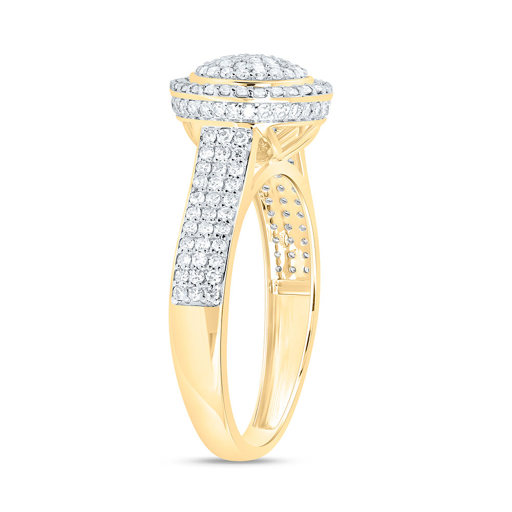 10K Yellow Or White Gold 5/8Cttw Natural Diamond Nk Fashion Round Ring