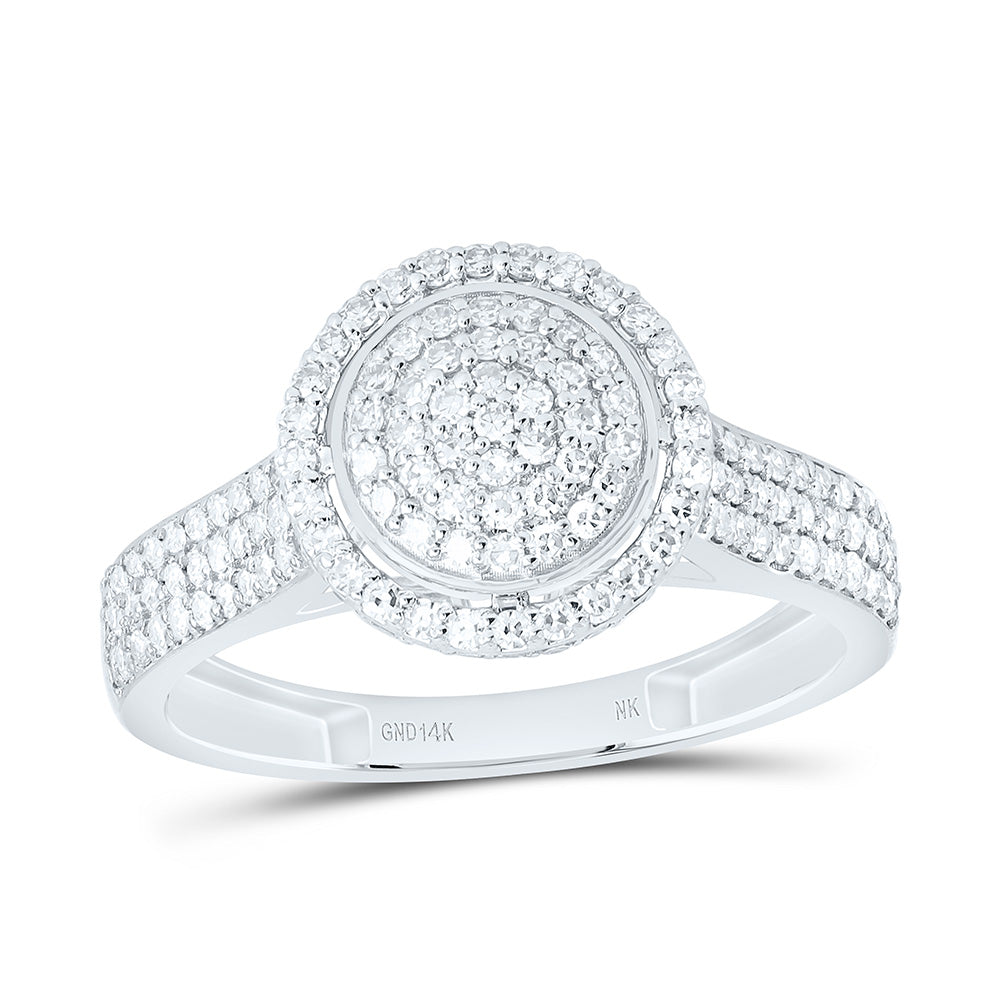 14K Yellow Or White Gold 5/8Cttw Natural Diamond Nk Fashion Round Ring