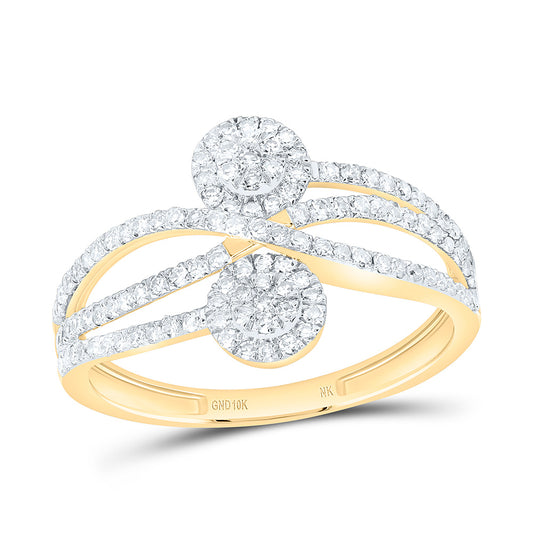 10K Yellow Or White Gold 1/2Cttw Natural Diamond Nk Fashion Ring