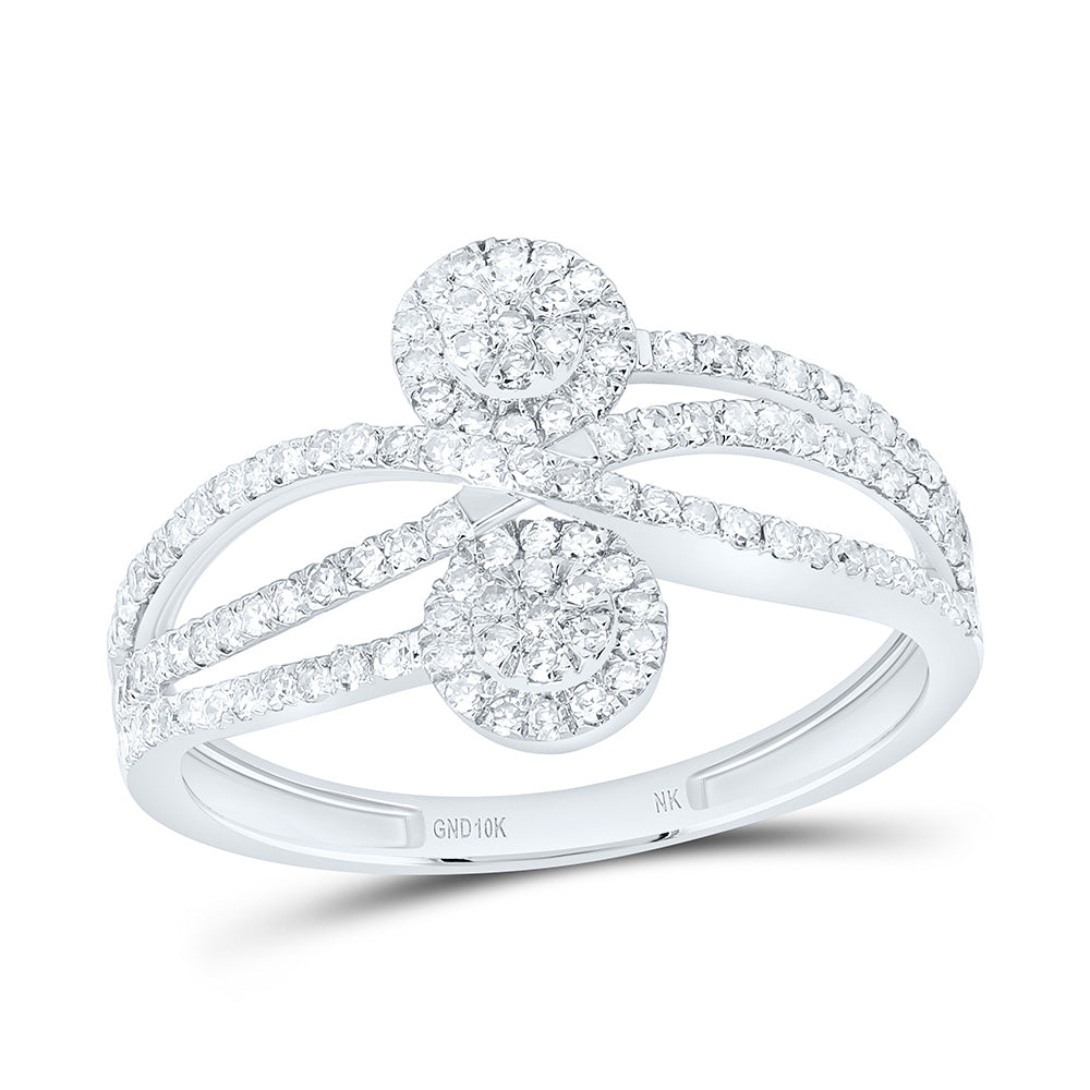 10K Yellow Or White Gold 1/2Cttw Natural Diamond Nk Fashion Ring