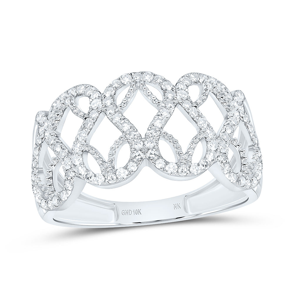 10K Yellow Or White Gold 3/8Cttw Natural Diamond Nk Fashion Ring