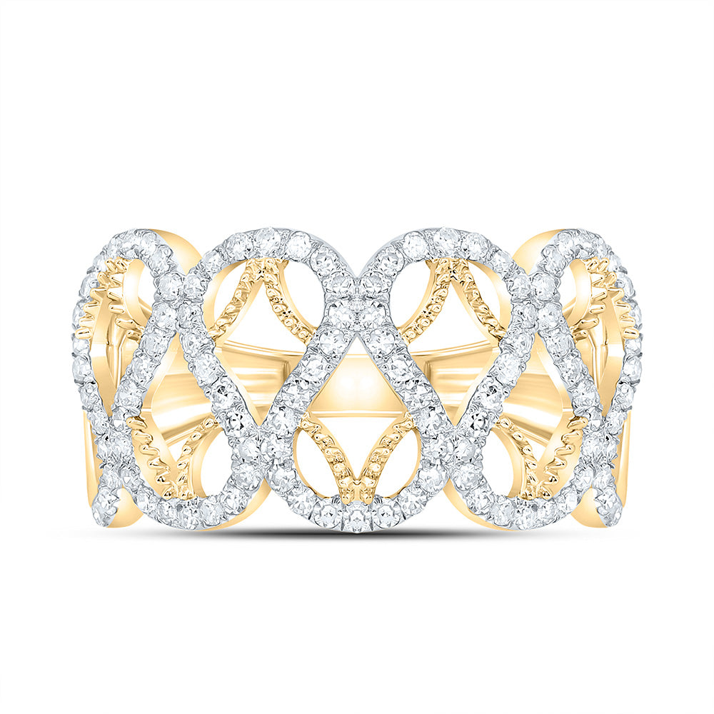 14K Yellow Or White Gold 3/8Cttw Natural Diamond Nk Fashion Ring