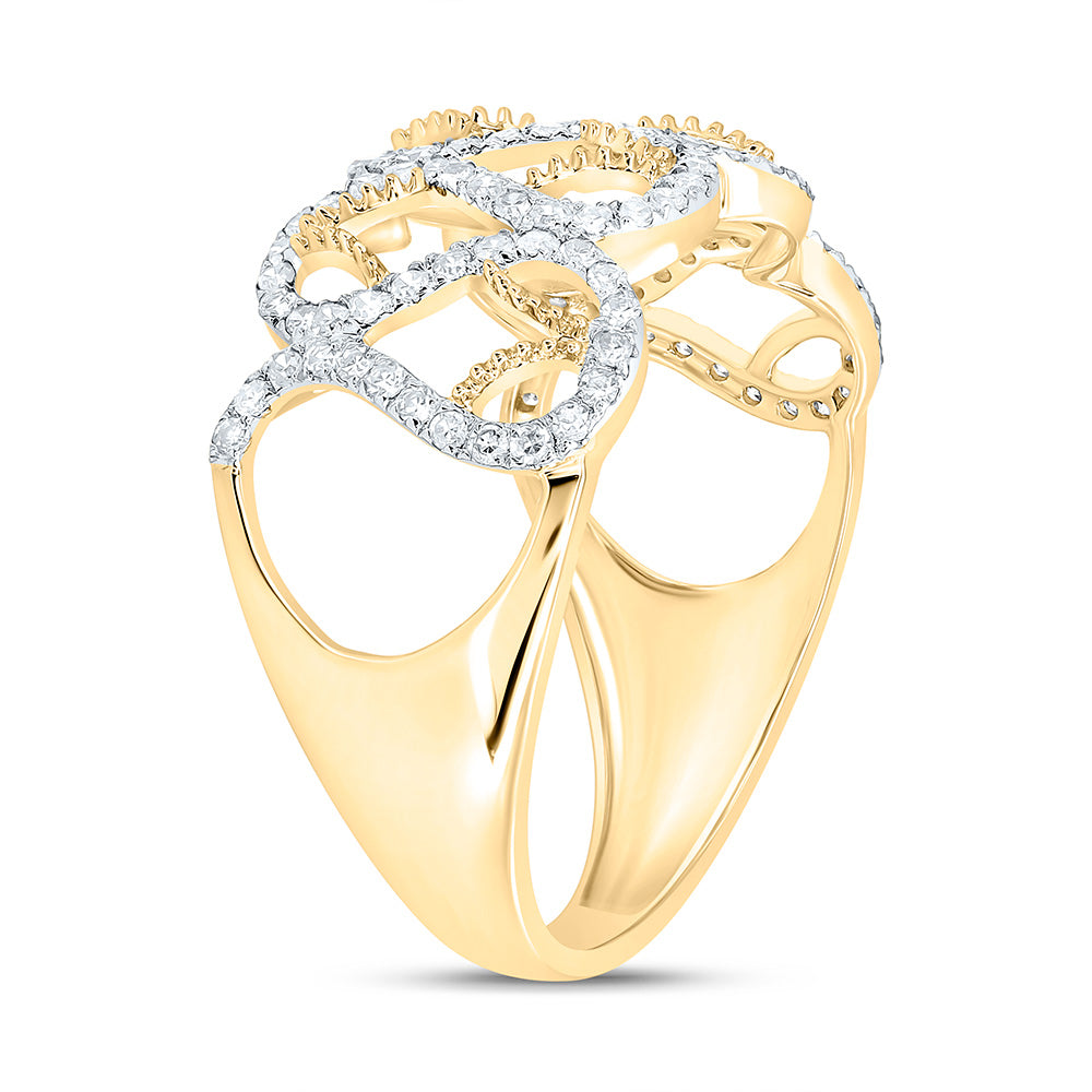14K Yellow Or White Gold 3/8Cttw Natural Diamond Nk Fashion Ring