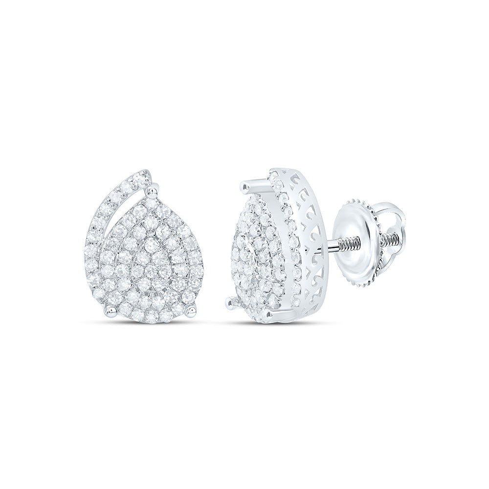 10K Yellow Or White Gold 3/8Cttw Natural Diamond Nk Fashion Pear Earring