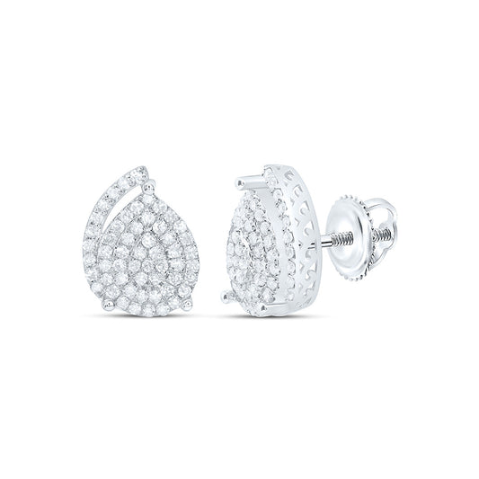 10K Yellow Or White Gold 3/8Cttw Natural Diamond Nk Fashion Pear Earring