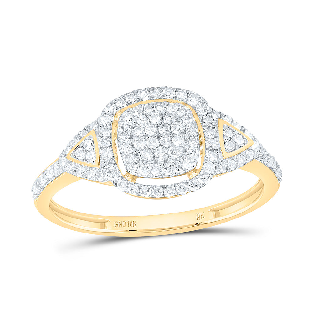 10K Yellow Or White Gold 1/3Cttw Natural Diamond Nk Fashion Ring
