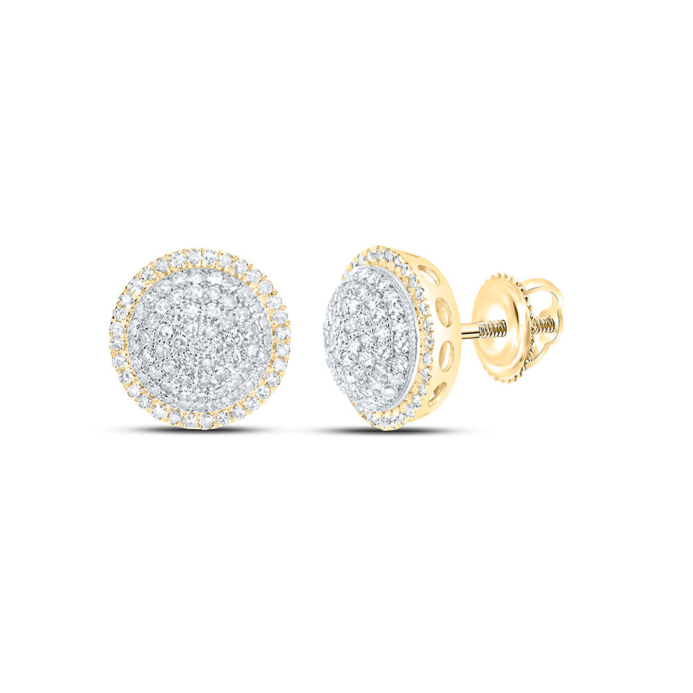 10K Yellow Gold 5/8Cttw Natural Diamond Nk Fashion Round Earring