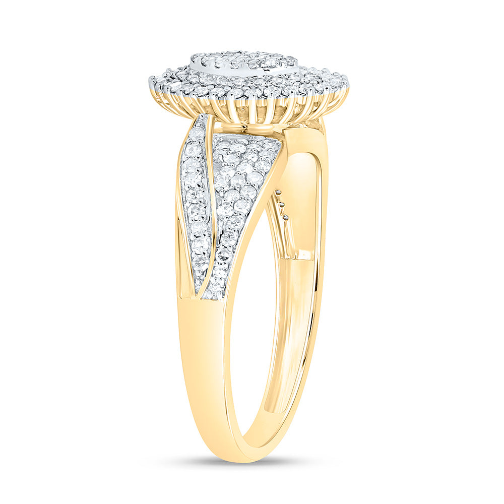 10K Yellow Or White Gold 1/2Cttw Natural Diamond Nk Fashion Marquise Ring