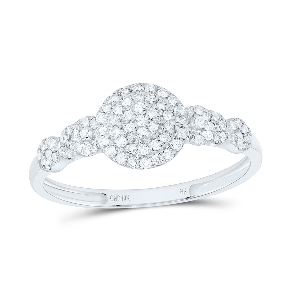 10K Yellow Or White Gold 1/4Cttw Natural Diamond Nk Fashion Round Ring