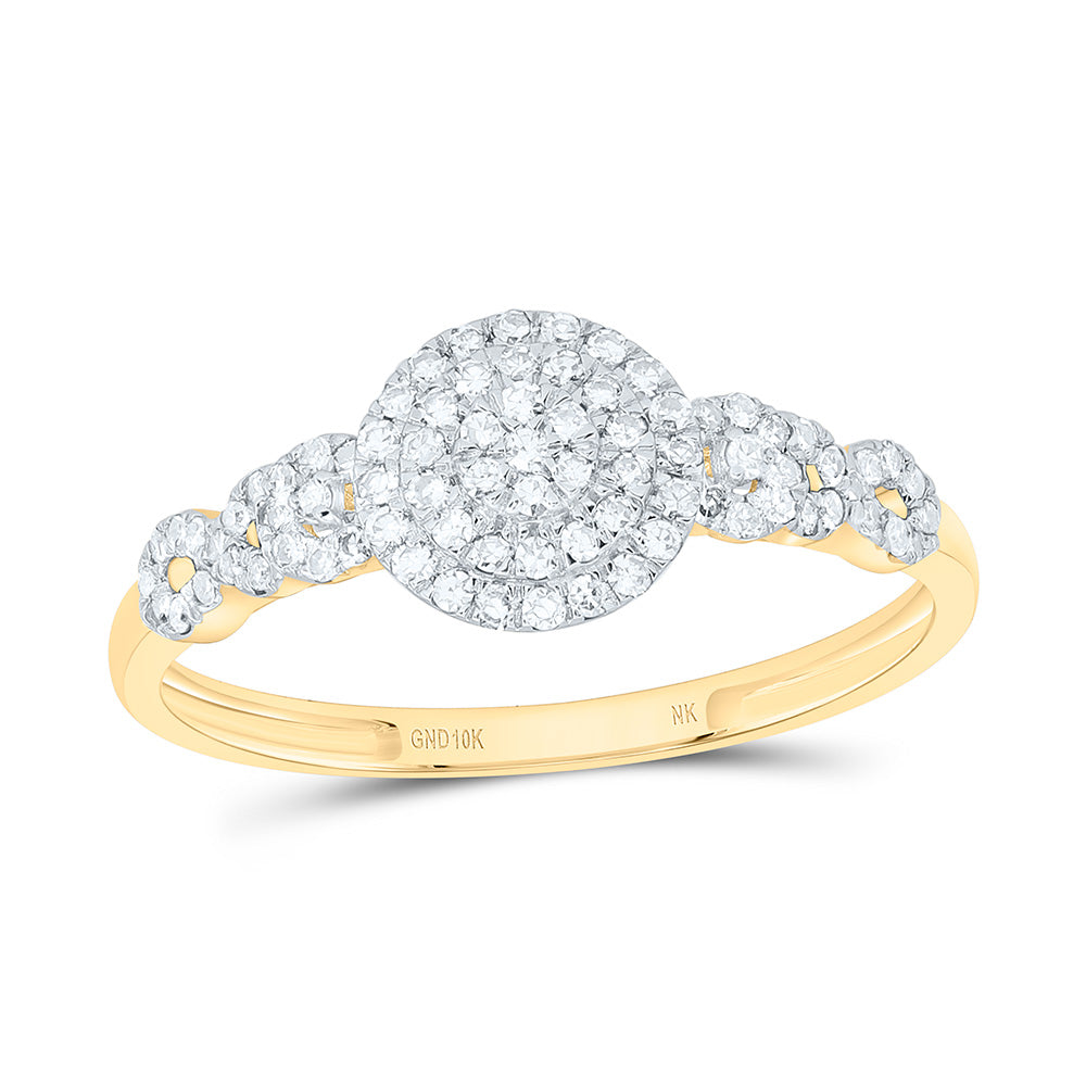 10K Yellow Or White Gold 1/4Cttw Natural Diamond Nk Fashion Round Ring
